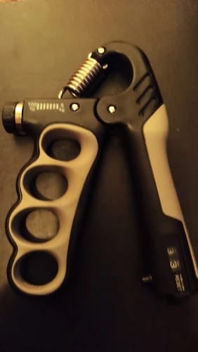 Customer photo review of SteelFlex™ Adjustable Grip Trainer – 11–220 lbs Hand Strength Builder