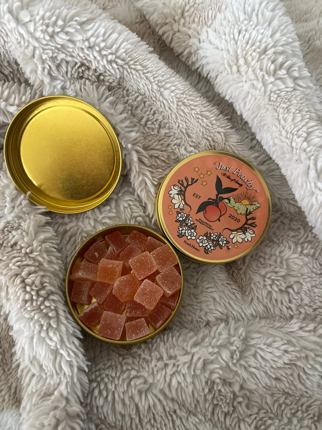 Customer photo review of "Just Peachy" CBD Gummies