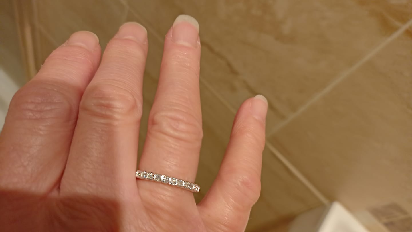 Customer photo review of Versa Half Eternity Lab Grown Diamond Band Ring
