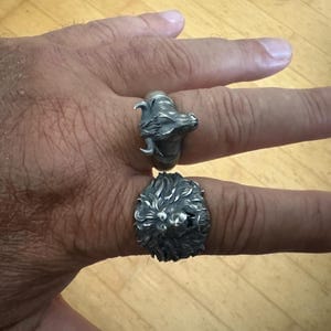 Customer photo review of Lion Head Ring