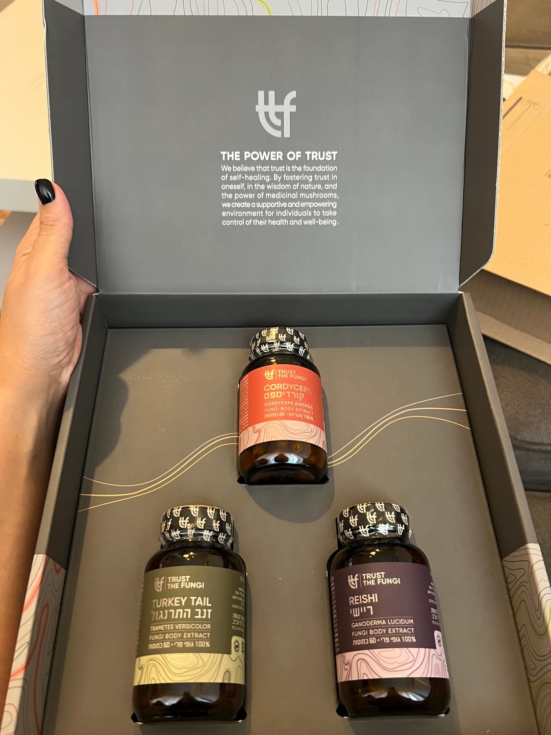 Customer photo review of מארז משולש ההגנה - קורדיספס + ריישי +  זנב התרנגול - מיצוי 100% פטריות בשיטת FBE