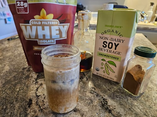 Customer photo review of Whey Protein Isolate with Organic Vanilla