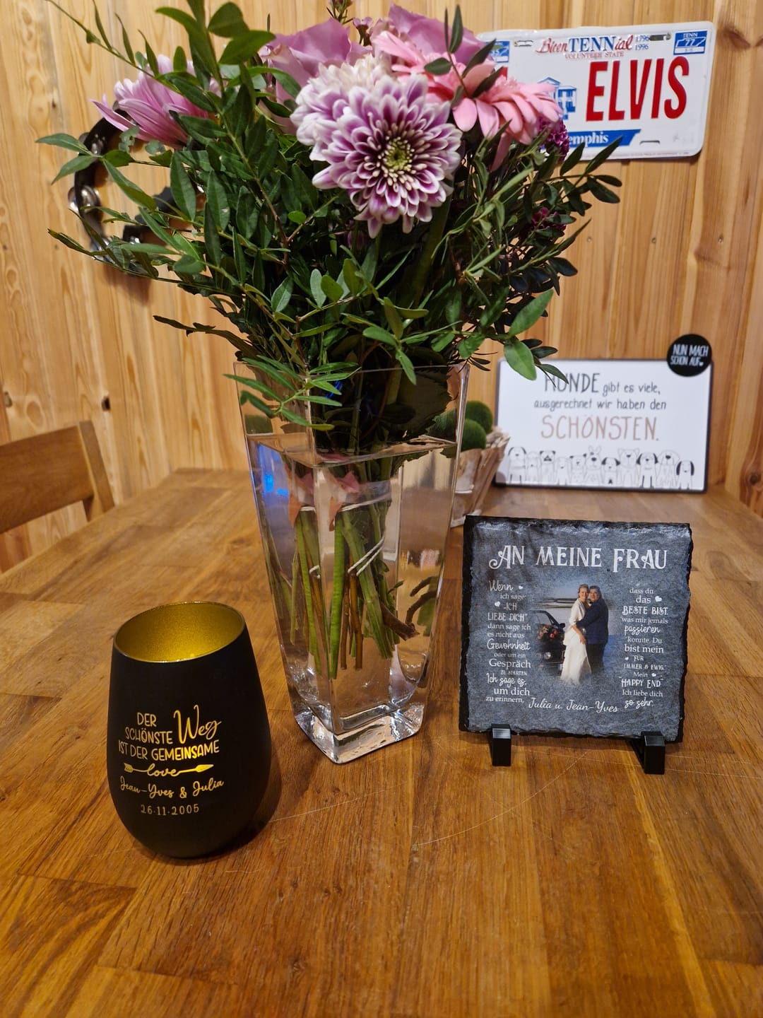Customer photo review of Gemeinsamer Weg - Personalisiertes Windlicht für Paare