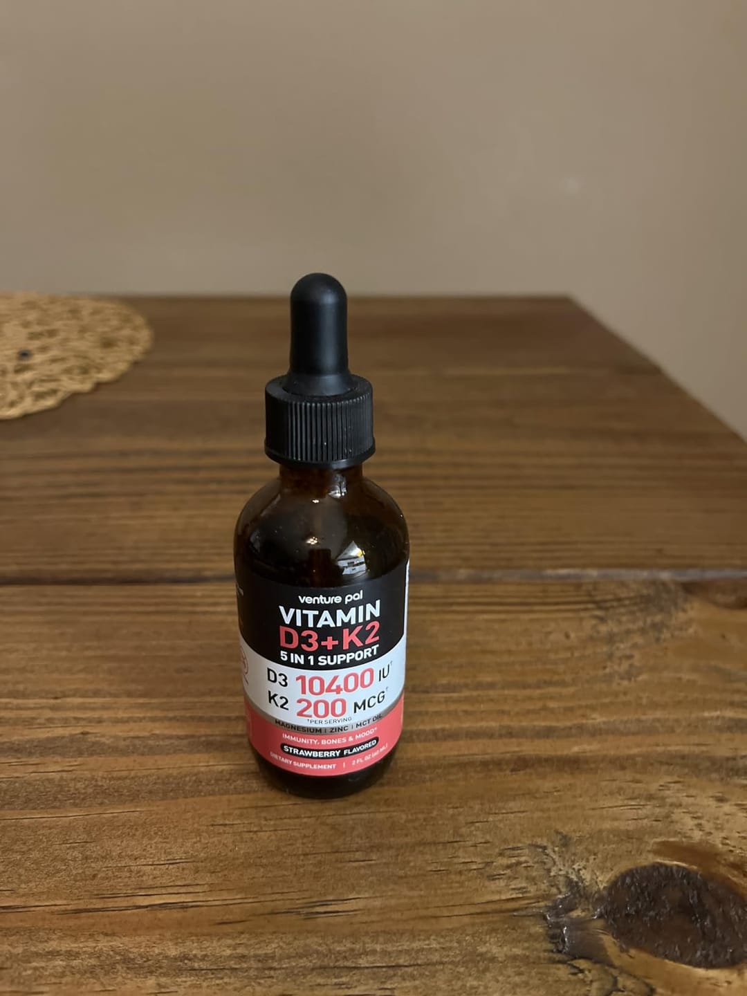 Customer photo review of Vitamin D3 10000 IU Plus K2 (MK-7) - Strawberry Flavor - 200 mcg Liquid Drops