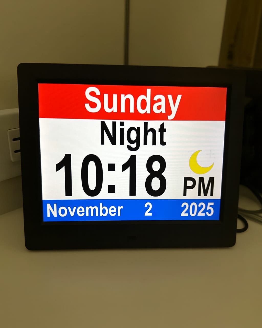 Customer photo review of 11.5-Inch Digital Calendar Day Clock with 19 Reminders – Claryon
