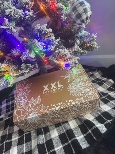 Customer photo review of 12 Days of Scrunchies & Hair Claws Advent Calendar