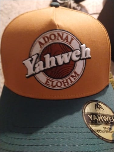 Customer photo review of ‘Yahweh’ Premium Cotton SnapBack - Copper/Teal