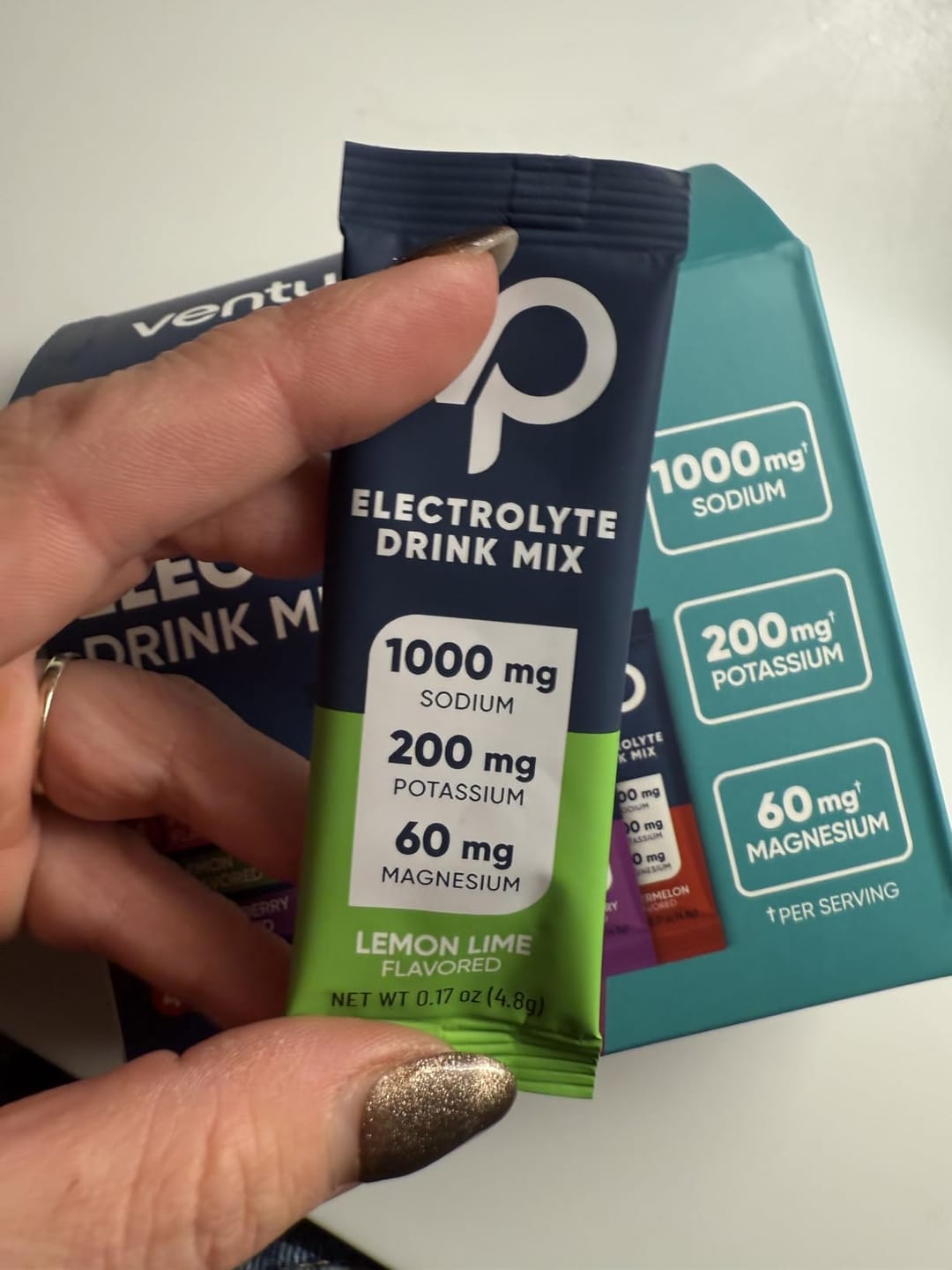 Customer photo review of High Sodium Sugar-Free Electrolyte Powder Packets - 16 Sticks