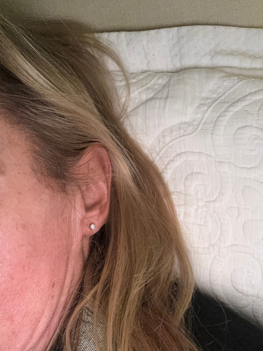 Customer photo review of World's First Lab Grown Diamond Sleep Stud Earrings