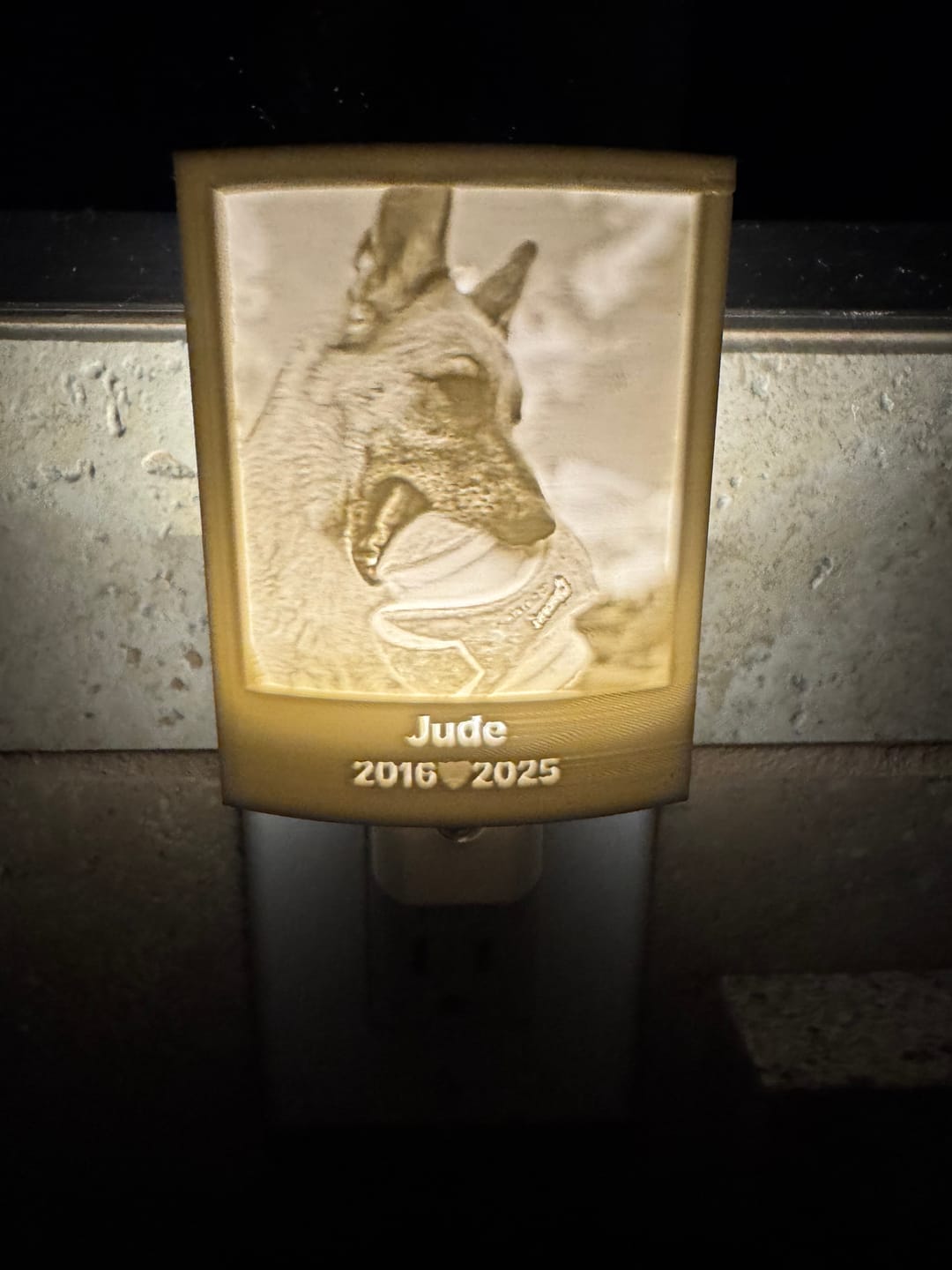 Customer photo review of Memory Frame™ Personalized Night Light