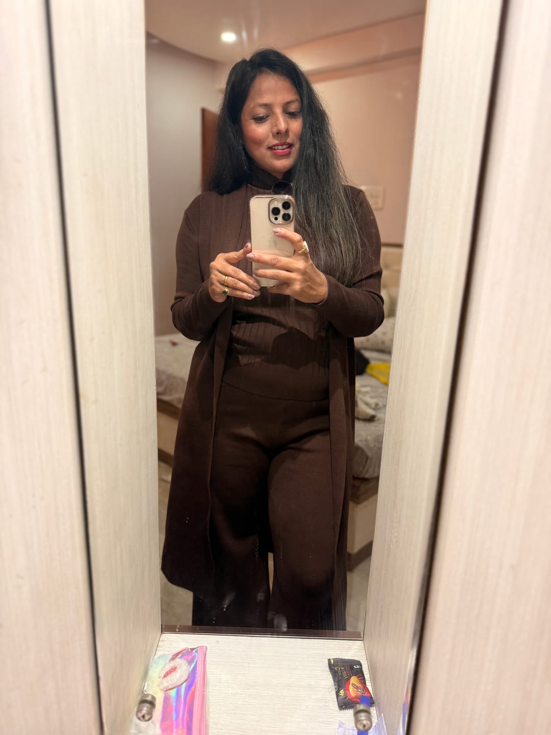 Customer photo review of Aubrey Luxe Winter Coord Set with Cape