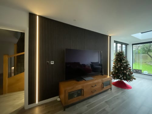 Customer photo review of LED Strip Lighting Kit For Slat Wall Panels – 2-Pack