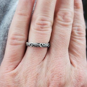 Customer photo review of Carved Leaf Ring
