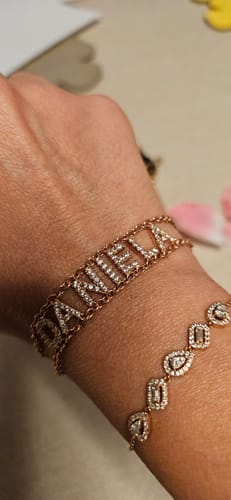 Customer photo review of Bracciale con lettere personalizzate