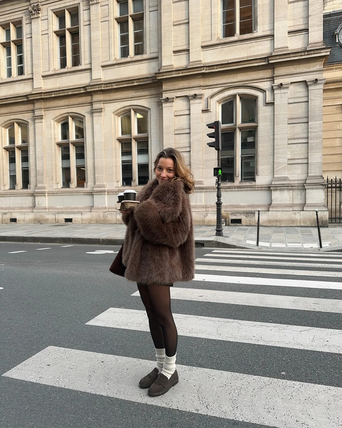 Customer photo review of Audrey Faux Fur Jacket