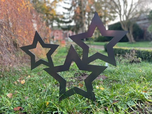 Customer photo review of Gartenstecker Sterne