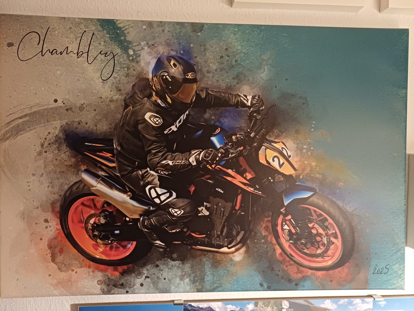 Customer photo review of Dein Motorrad als Aquarell Poster | Geschenk für Motorradfahrer