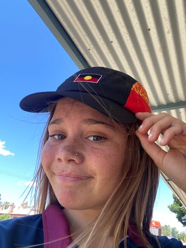 Customer photo review of Aboriginal Classic Sports Lid - Red Edition