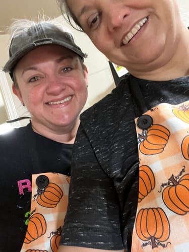 Customer photo review of Subtle F*ck Trump Autumn Pumpkin Cooking Apron