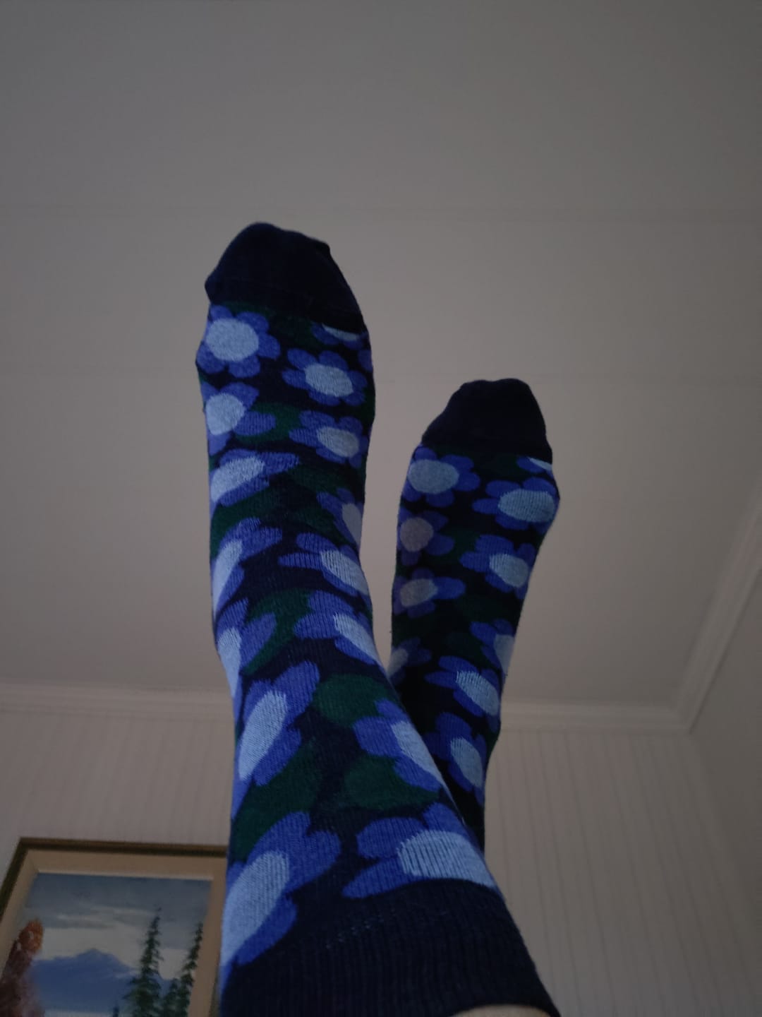 Customer photo review of Strumpor Solblomma Blå
