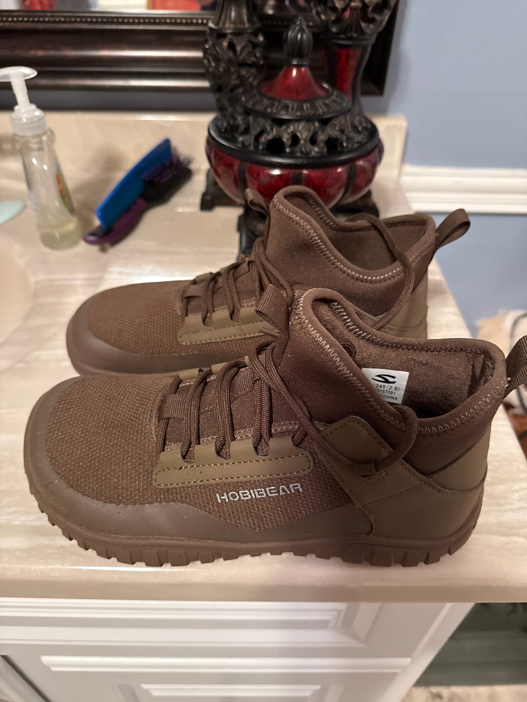 Customer photo review of Larch - Wide Toe Shoes