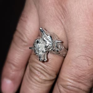 Customer photo review of Wolf Ring