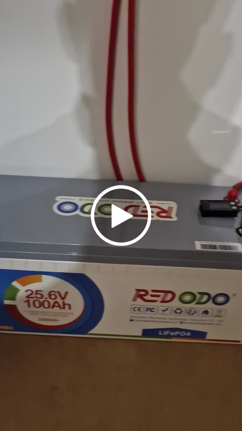 Customer video review of 【Україна】0% ПДВ - Redodo 24V 100Ah акумулятор LiFePO4 глибокого циклу BMS 100A
