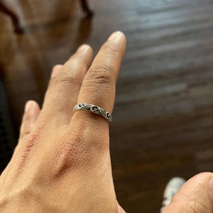 Customer photo review of Carved Leaf Ring