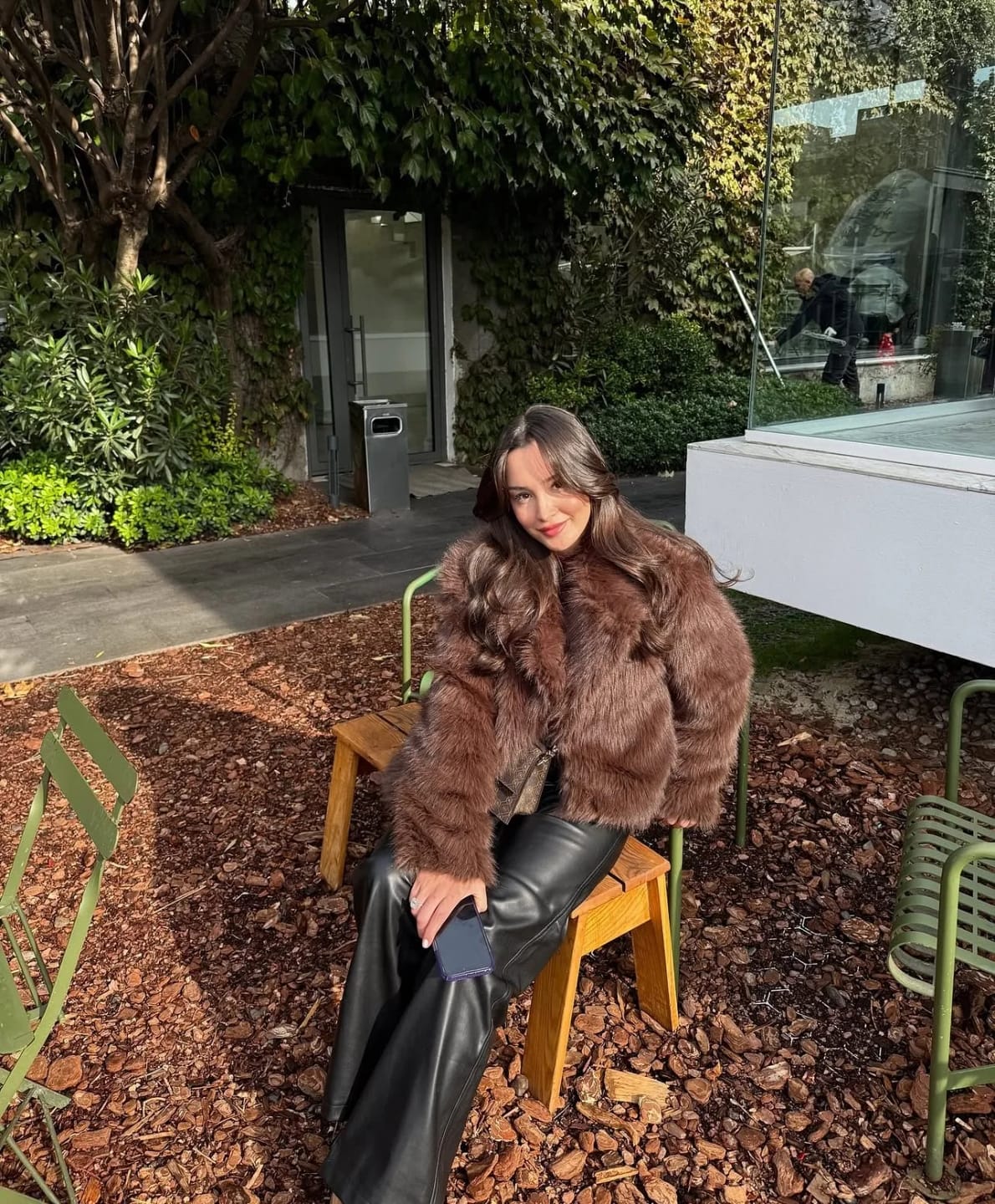 Customer photo review of Audrey Faux Fur Jacket
