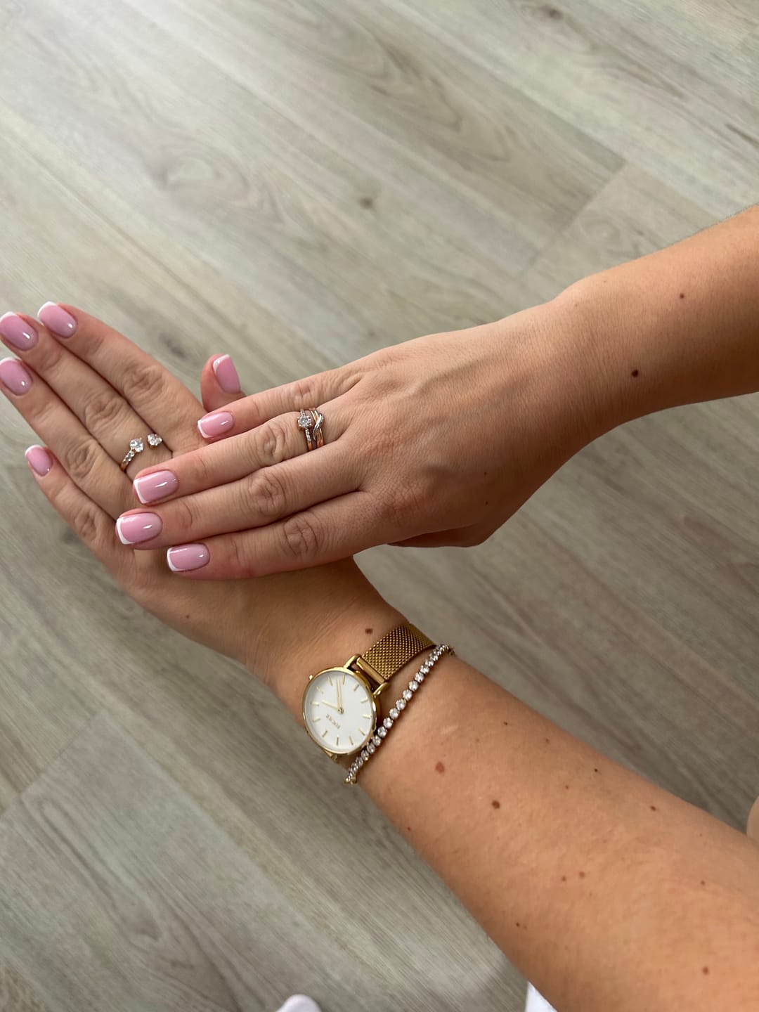 Customer photo review of Jade Gold Bracelet