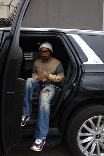 Customer photo review of Birth of Royal Child Three Piece Distressed Stained L/S Tee Brown