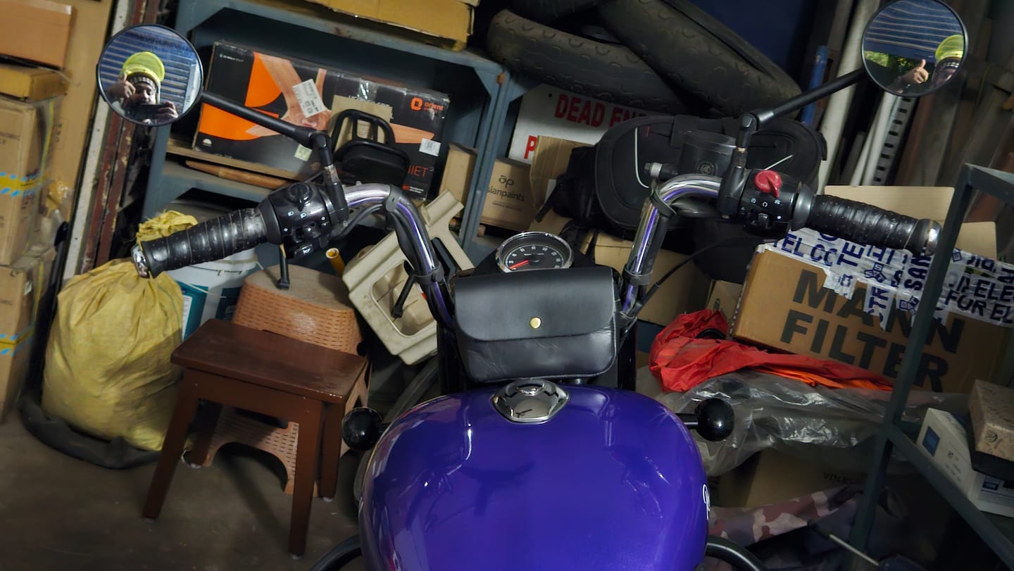 Customer photo review of sidekick moto pouch