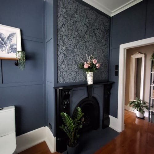 Customer photo review of Loxley - Floral Tapestry Wallpaper - Navy- Discontinuing