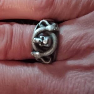 Customer photo review of Snake Skull Ring