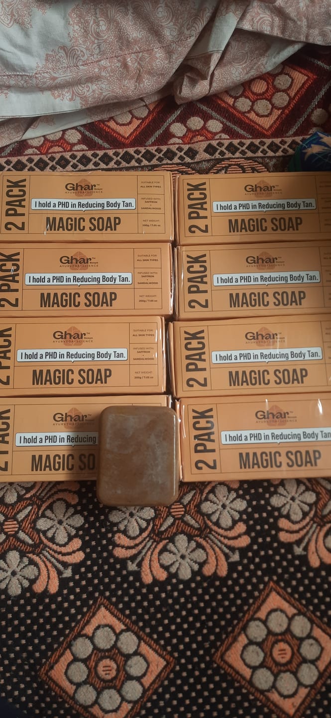 Customer photo review of MAGIC SOAP ( SAFFRON AND SANDAL WOOD SOAP )