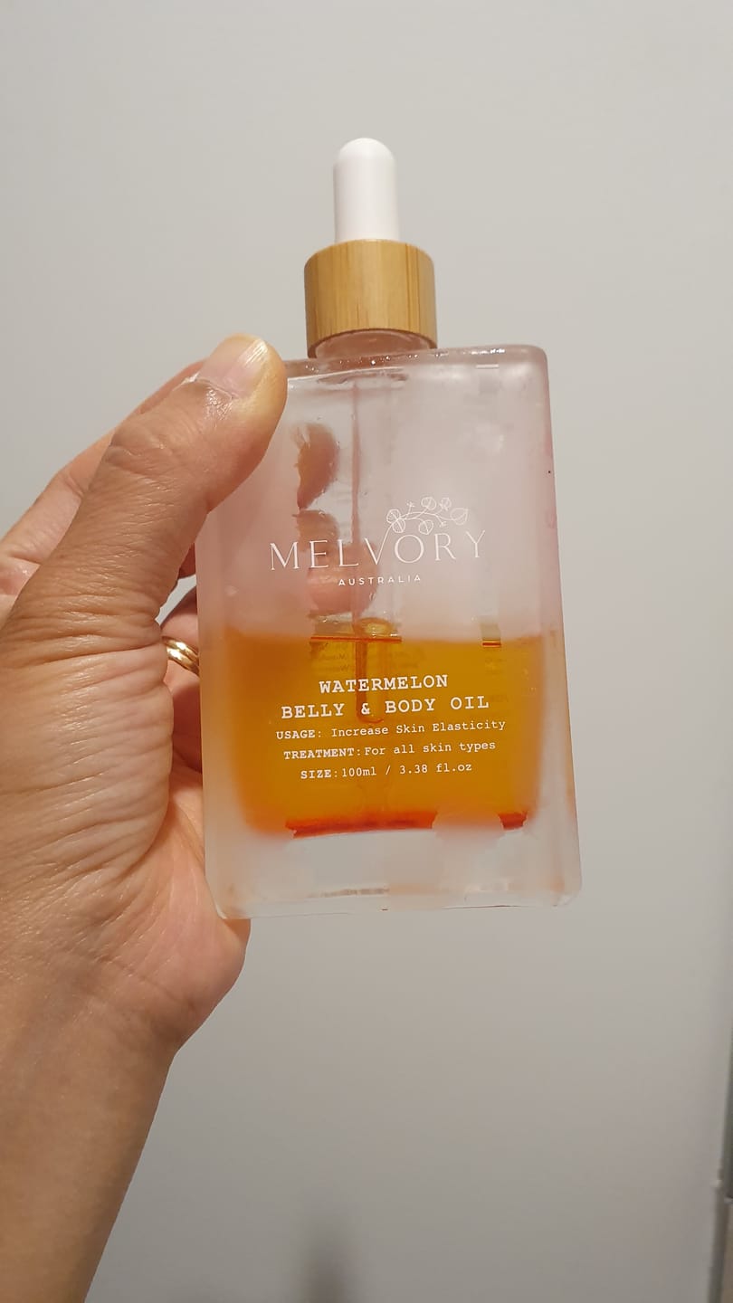 Customer photo review of New Watermelon Belly & Body Oil