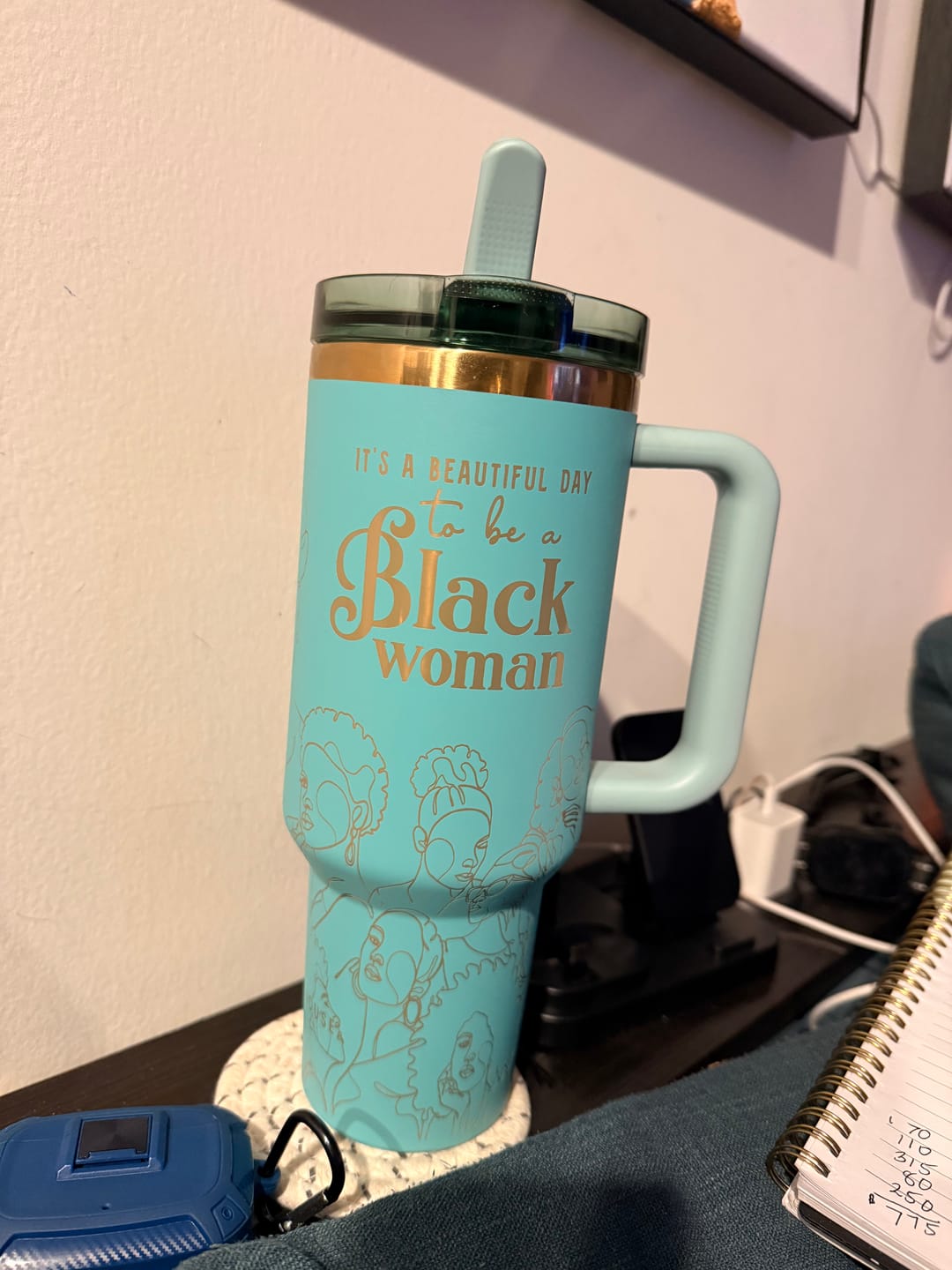 Customer photo review of Teal Tranquility HydraLock™ Leakproof Flip Straw Tumbler - 40oz