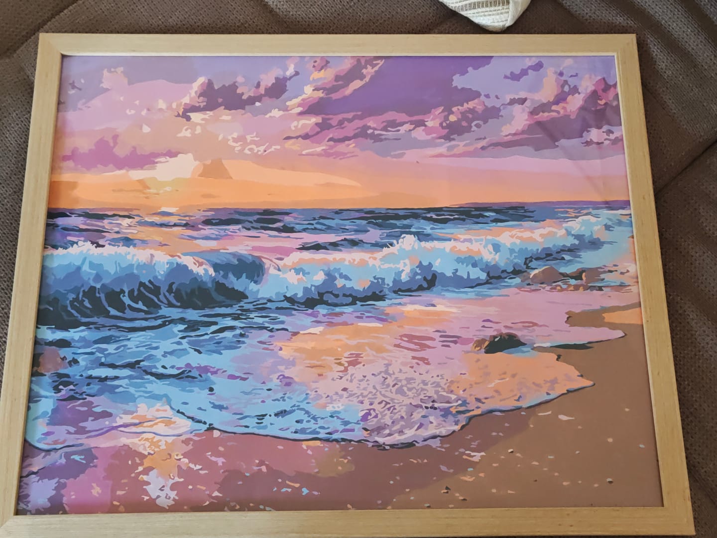 Customer photo review of Malen nach Zahlen - Rosa Sonnenuntergang