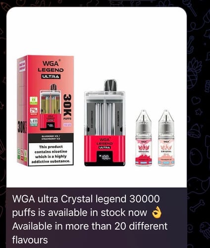 Customer photo review of WGA Crystal Legend Ultra 30000 Puffs Disposable Vape (Box of 10)