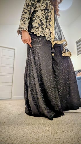 Customer photo review of Black Embroidered Top Outfit |Label S4U