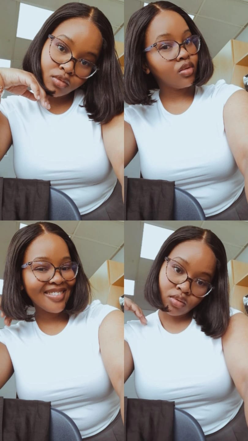 Customer photo review of Double Drawn Glue-less Pre- Bleached Bob 8 Inch - 14 Inch With 5 X 5 Closure