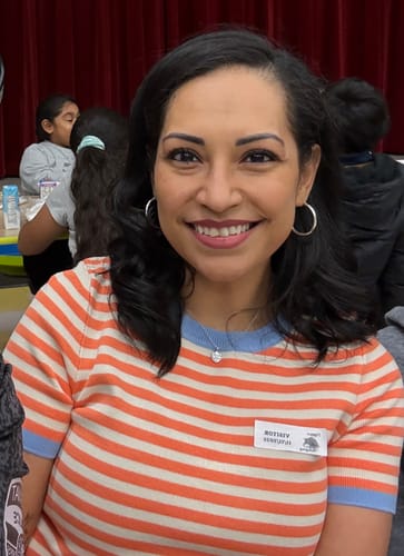 Customer photo review of Bold Trim Striped Knit Tee