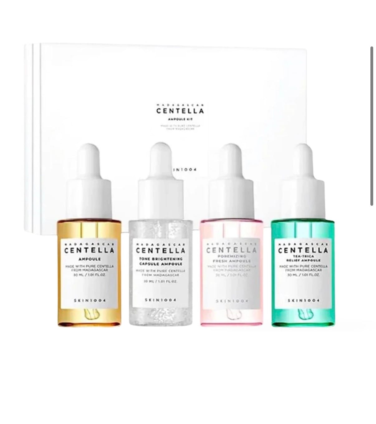 Customer photo review of Serumu komplekts ar centellu SKIN1004 Madagascar Centella Ampoule Kit