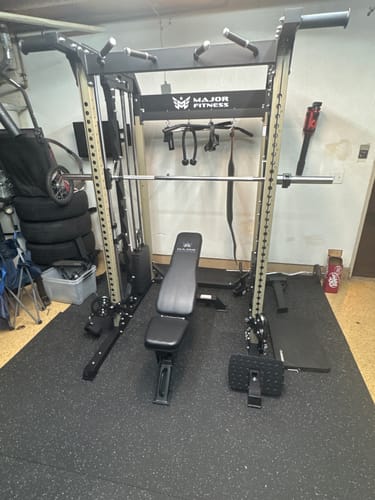 Customer photo review of Major Fitness B52 All-In-One Home Gym Smith Machine