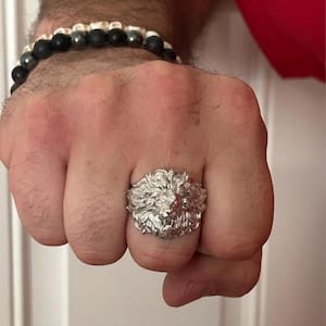 Customer photo review of Lion Head Ring