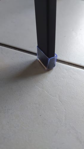 Customer photo review of Rectangular Felt Silicone Chair Leg Protectors | Extra-Durable Chair Floor Protectors