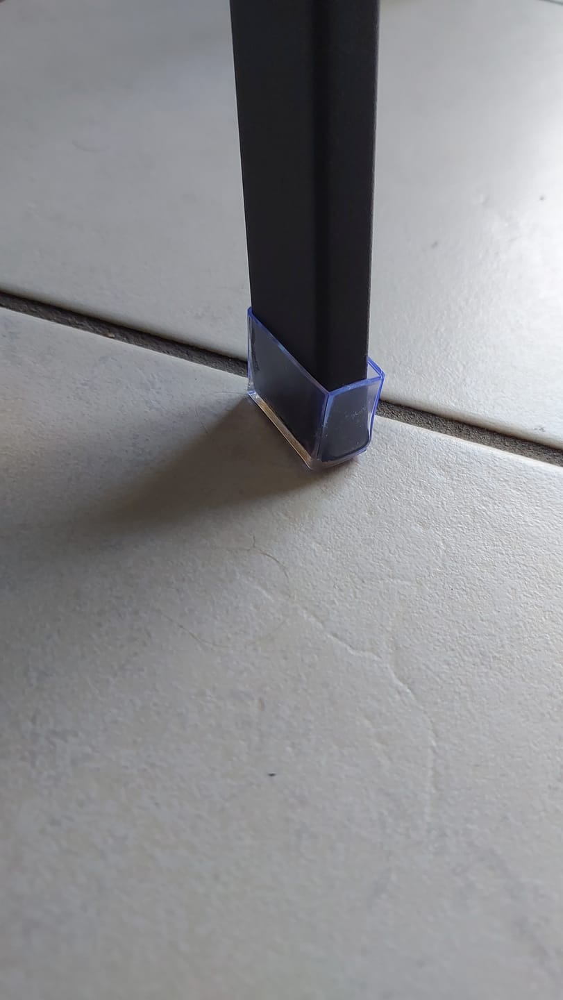 Customer photo review of Rectangular Felt Silicone Chair Leg Protectors | Extra-Durable Chair Floor Protectors