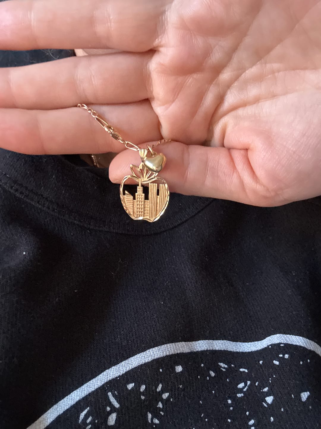 Customer photo review of Twin Towers NYC • 14k yellow gold charm