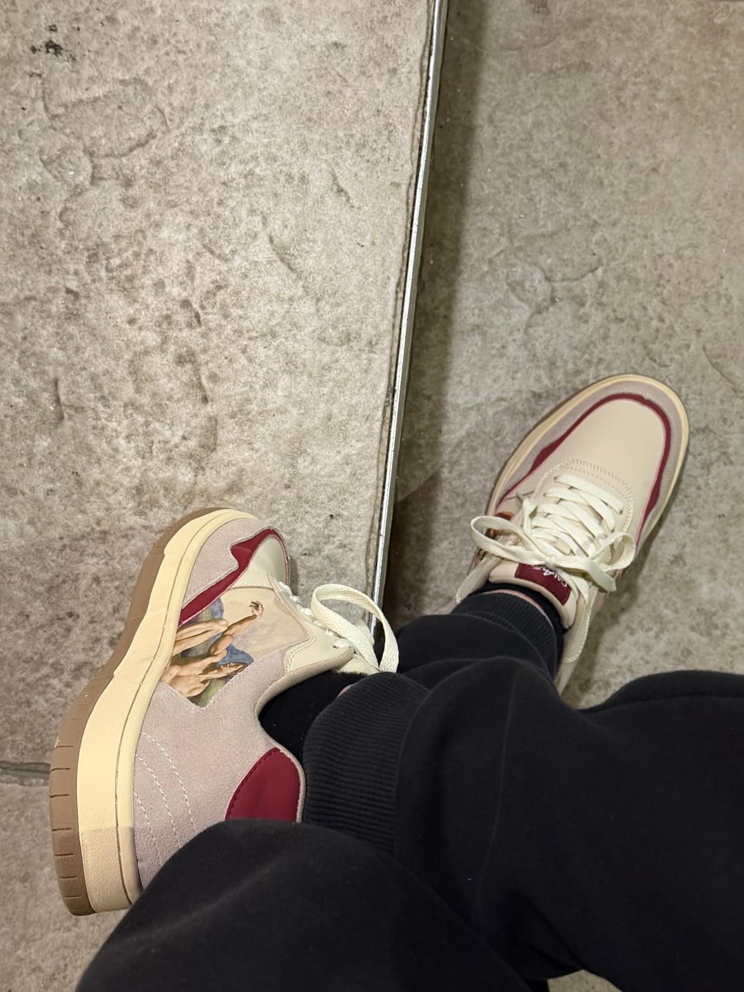 Customer photo review of The Creation of Adam Sneakers