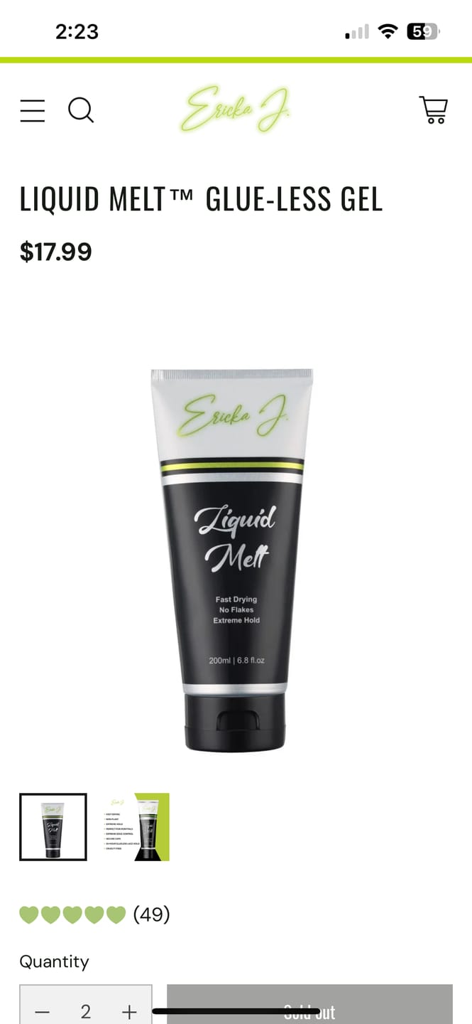 Customer photo review of Liquid Melt™ Glue-Less Gel